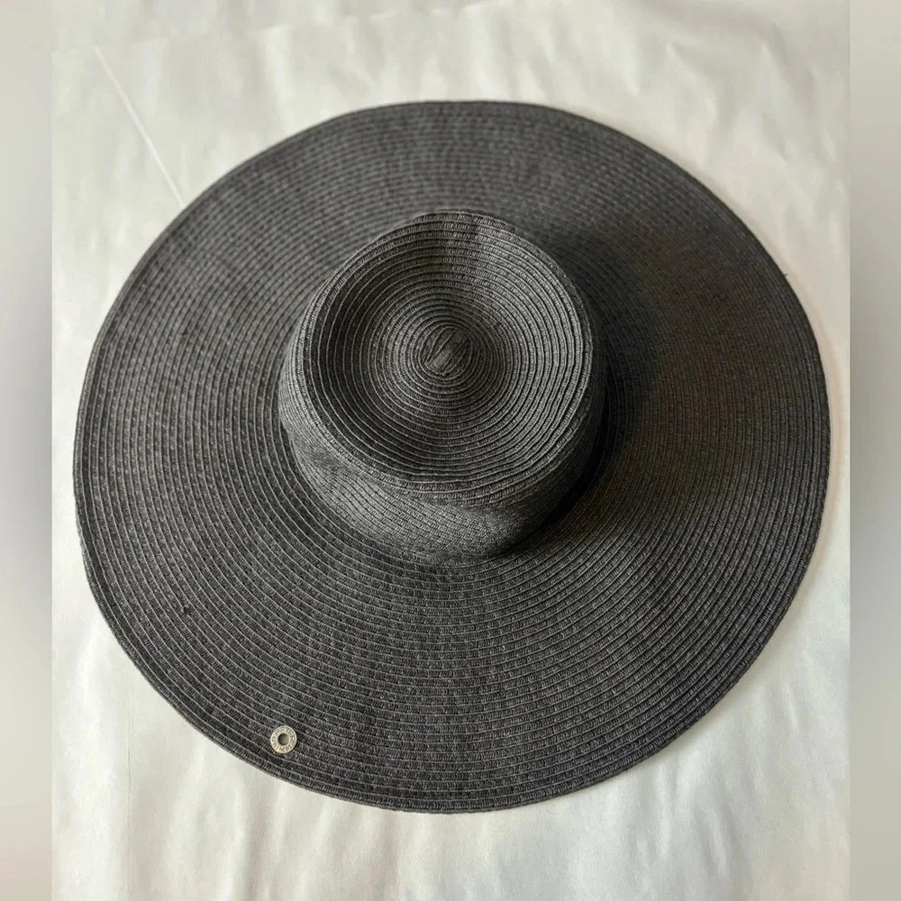 Peter Grimm Wide brim Black beach hat 0S Beach Boho Festival
